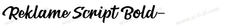 Reklame Script Bold字体转换